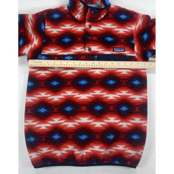 Patagonia Women's XS Lightweight Synchilla Snap-T Pullover Southwest Aztec - Picture 3 of 6